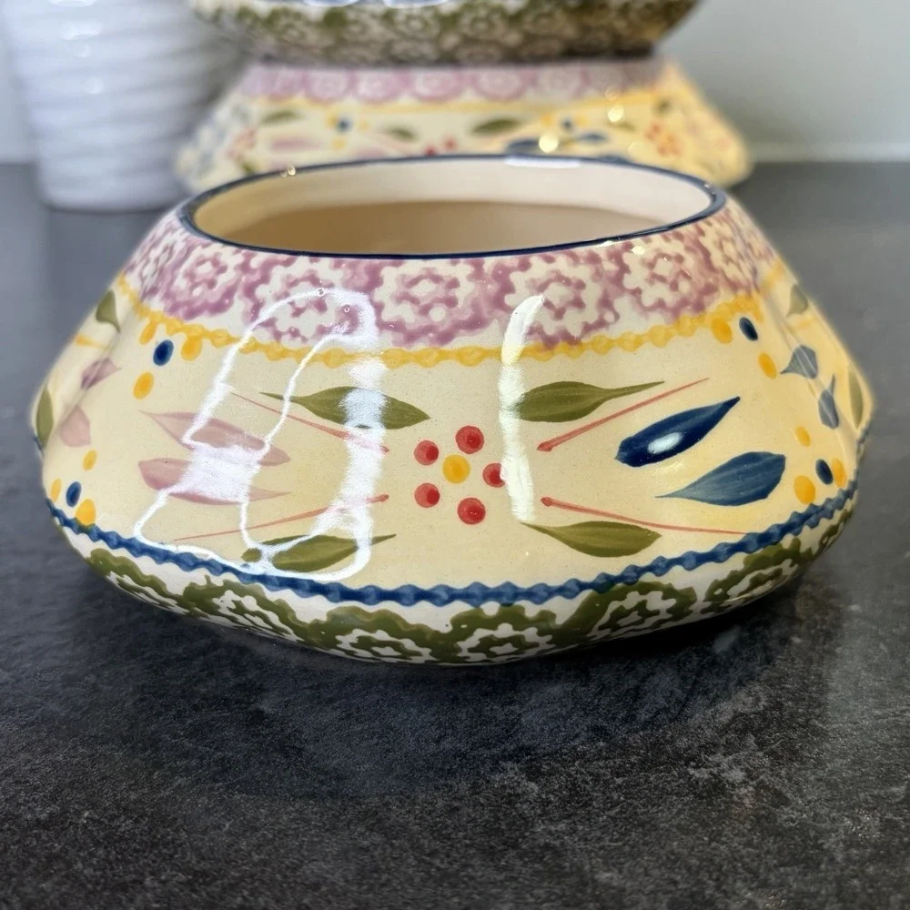 Temp-tations Old World Stackable‎ Bee Hive Casserole Purple Blue Cottagecore